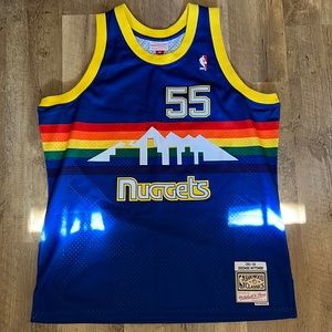 VTG NUGGETS 55 DIKEMBE MUTOMBO HARDWOOD CLASSICS SWINGMAN JERSEY